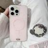 Double Layer IMD Ink Splashing Cat Magnetic Bracket 17promax for IPhone Case for IPhone 16 for 14 Sets 12