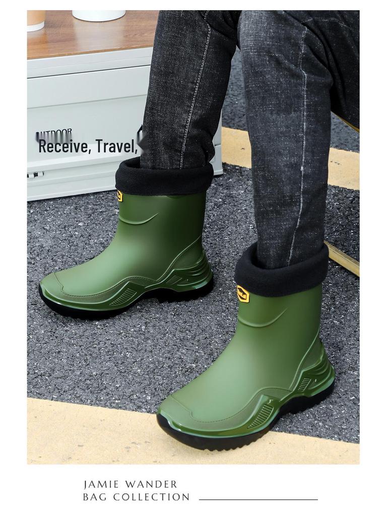 Men's Outdoor Non-Slip Waterproof Rain Boots for Mountain Climbing & Fishing