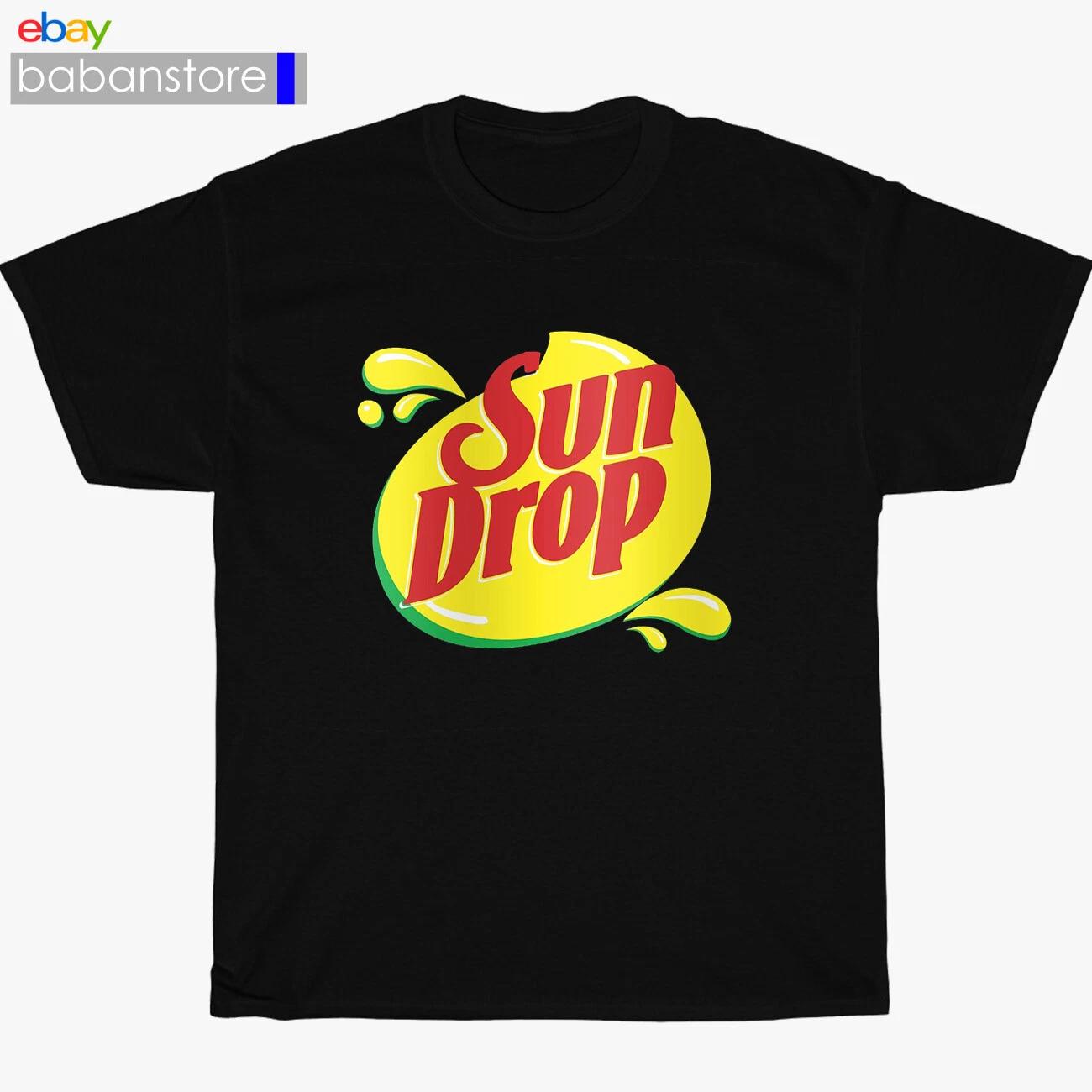 

New Sun Drop Soda Logo Black/Grey/Navy T shirt Size S-3XL 2XL