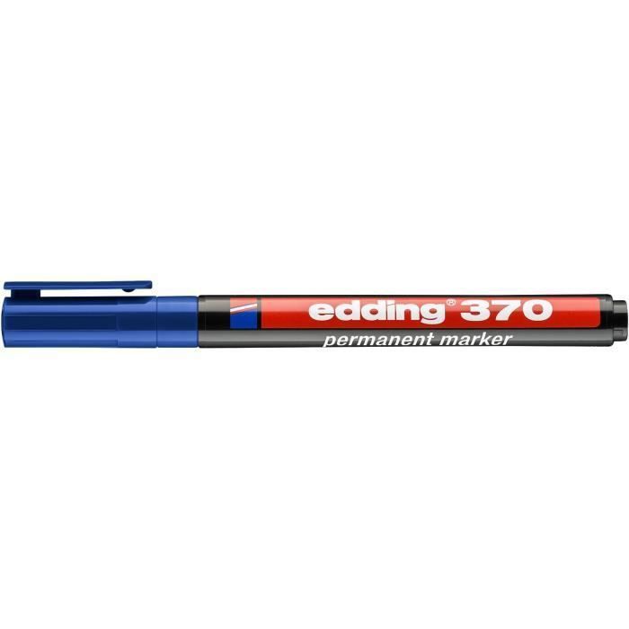 Permanent Marker - EDDING - 370 - Blue - Fine Round Tip - Indelible