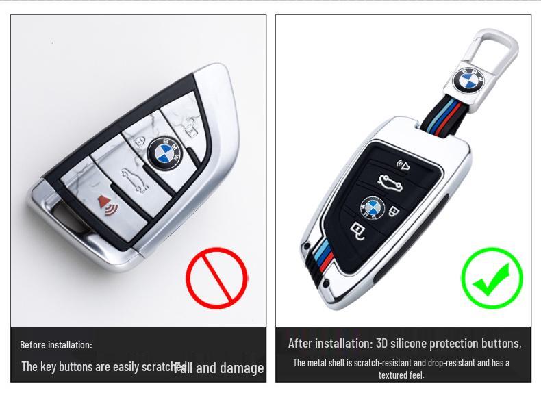 BMW Key Case Set for 3, 5, 7, 1 Series & X1/X3/X4/X5: 320li, 530 Protective Shell & Buckle