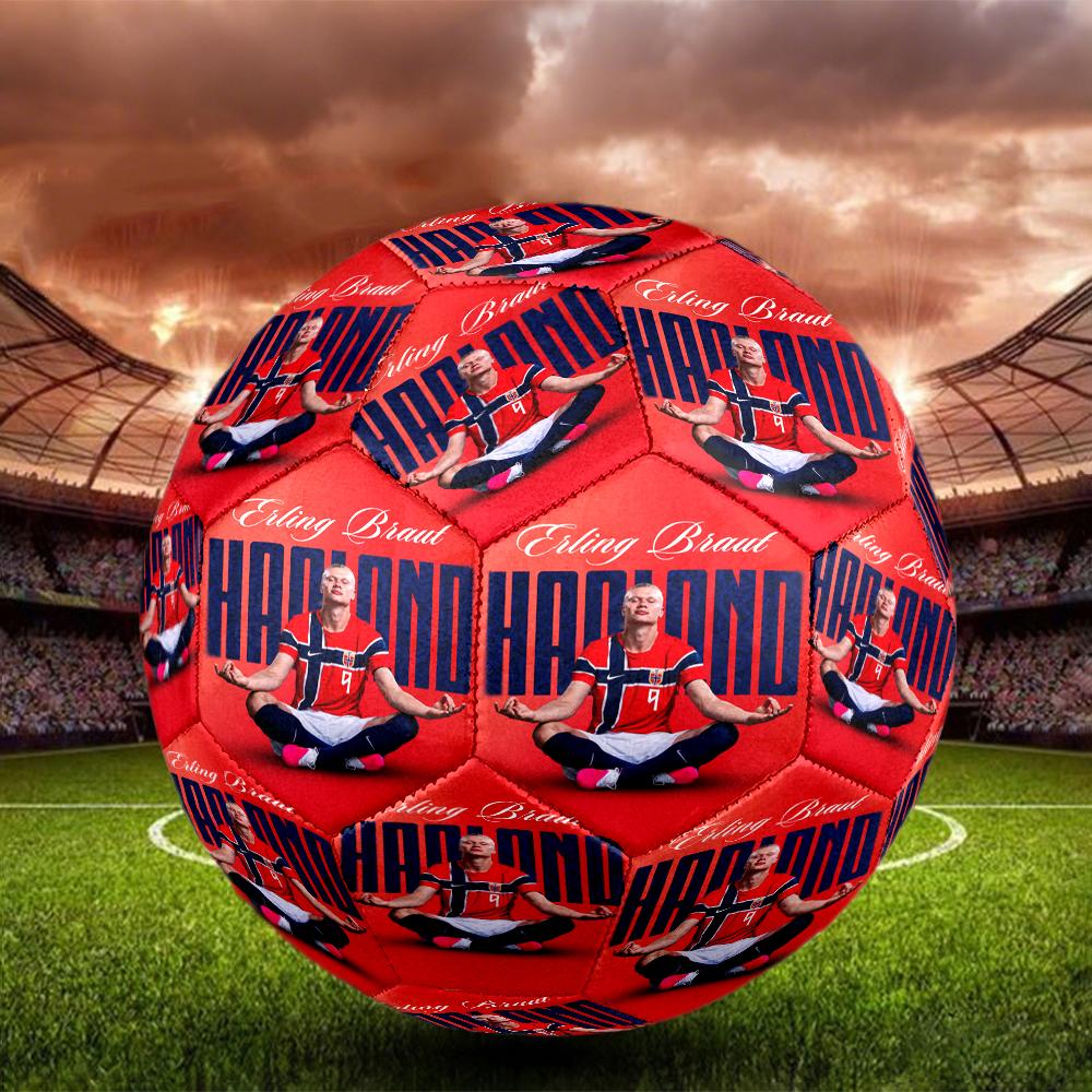 1pc Man City Legend Poster Size 5 Soccer Ball PVC Football Sports Matches Training Outdoor Games Beach Elastic Balls 07e120