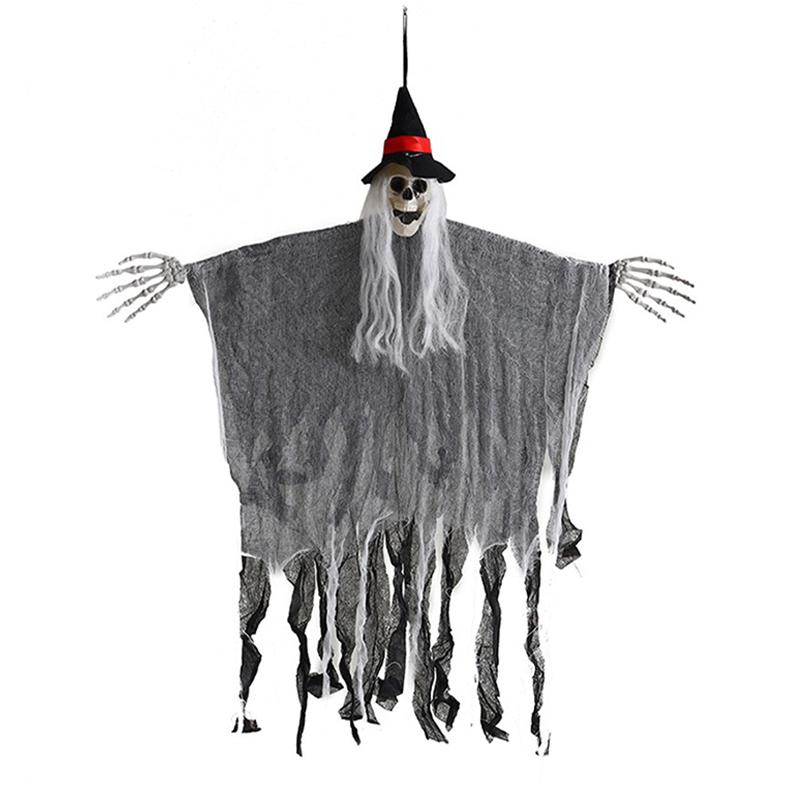 Halloween Hanging Skeleton Ghost Gauze Pendant Horror Decoration DIY Haunted House Party Props Yard Garden Ornaments