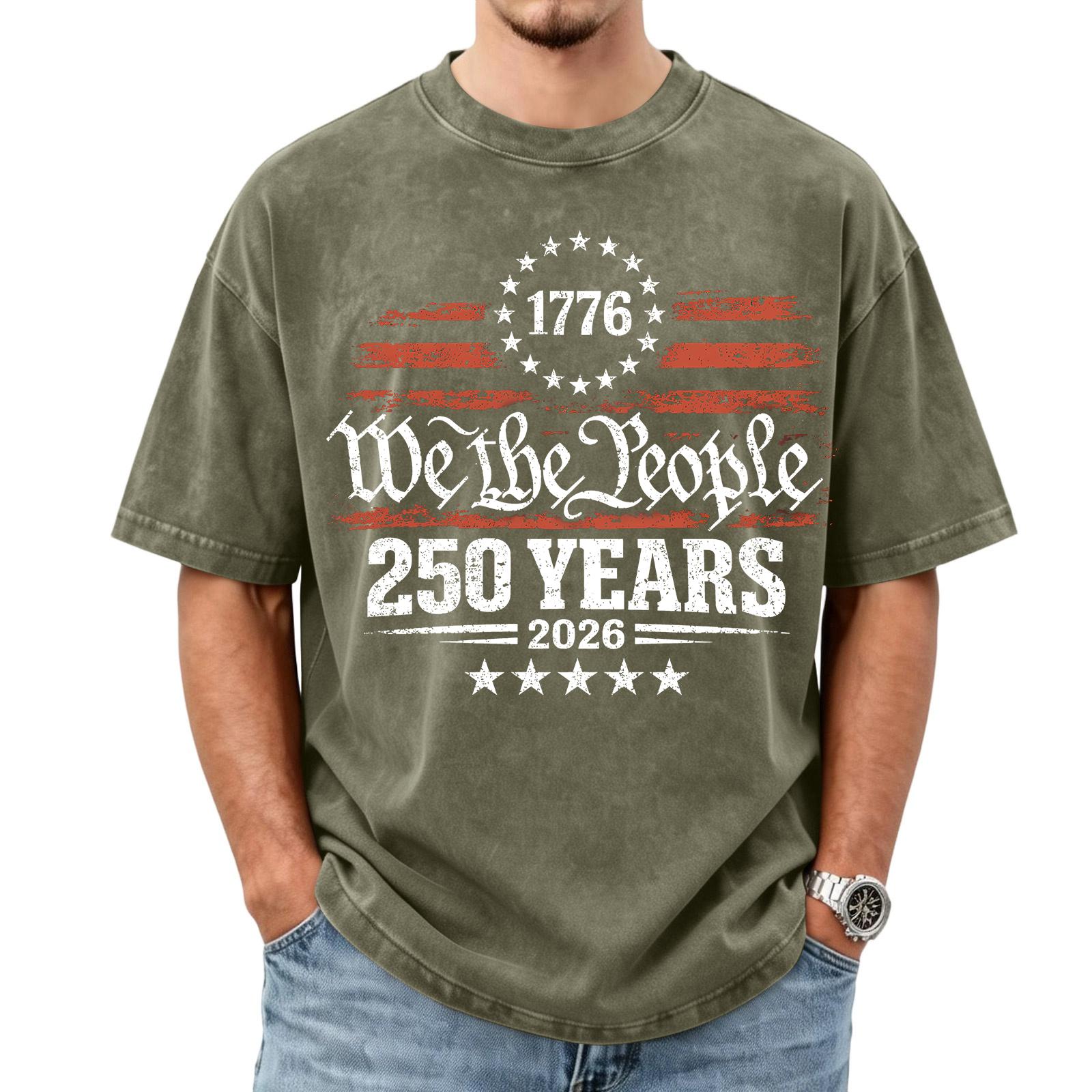 

250 Anniversary Usa Shirt We the 1776 250 Years 2026 Usa 250Th Anniversary Shirt Shirts for Men 4th of July Shirts for Men L армия зеленый
