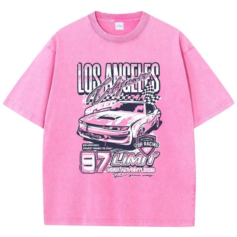 T-Shirt California Sports Casual Loose Cotton Racing Men Los Angeles Fashion S