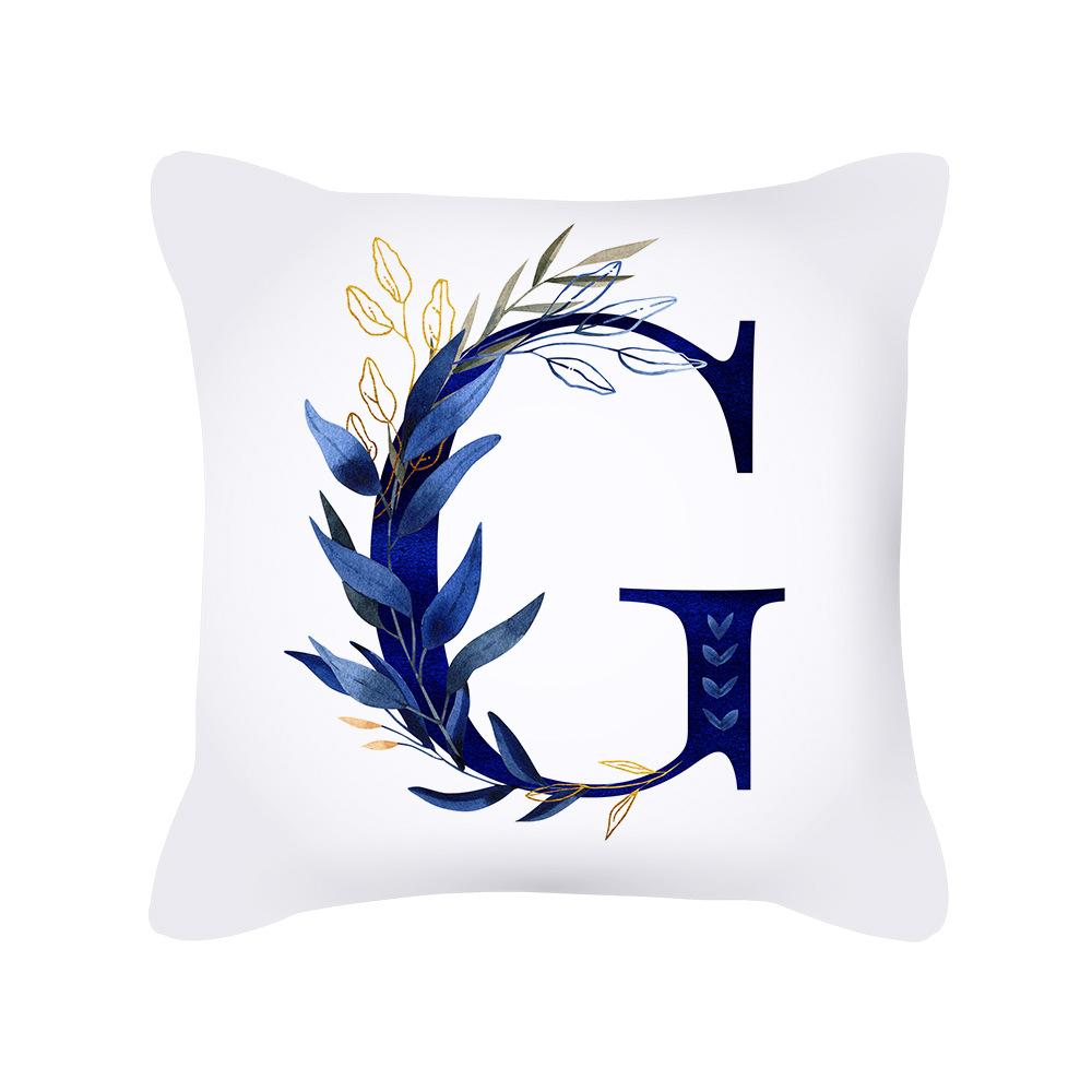 Pernă Nouă Pluș Scurt Plantă Literă Imprimată Pernă Pernă de Sofă Pernă de Birou Husă de Pernă