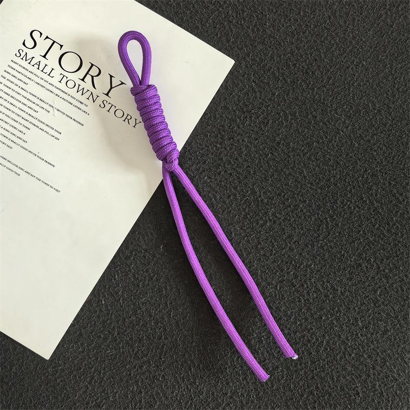 Colorful Trendy Miu Style Polyester/Nylon Braided Rope Pendant with Knotting for Bags