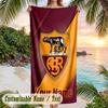 Beach Towel AS Roma Print Custom Name Text Soft Towel for Swimming Pool