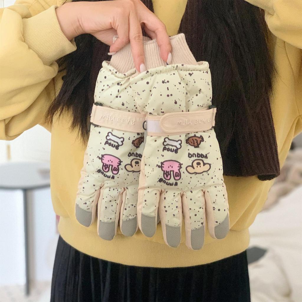 2026 Year of the Horse Women's Super Warm Winter Fingerless Cycling & Ski Gloves - Windproof for Outdoor Sports & Electric Scooters.