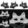 White Black Glitter Show Cat Lace Eye Mask Masquerade Ball Mask Women's Sexy Costume Dress Party Dance Costume Wedding Mask