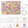 500pcs Clay Beads Bracelet Making Kit Friendship Bracelet with Needle Cord DIY Arts Crafts Gift Toy for Kids Classroom Exchange