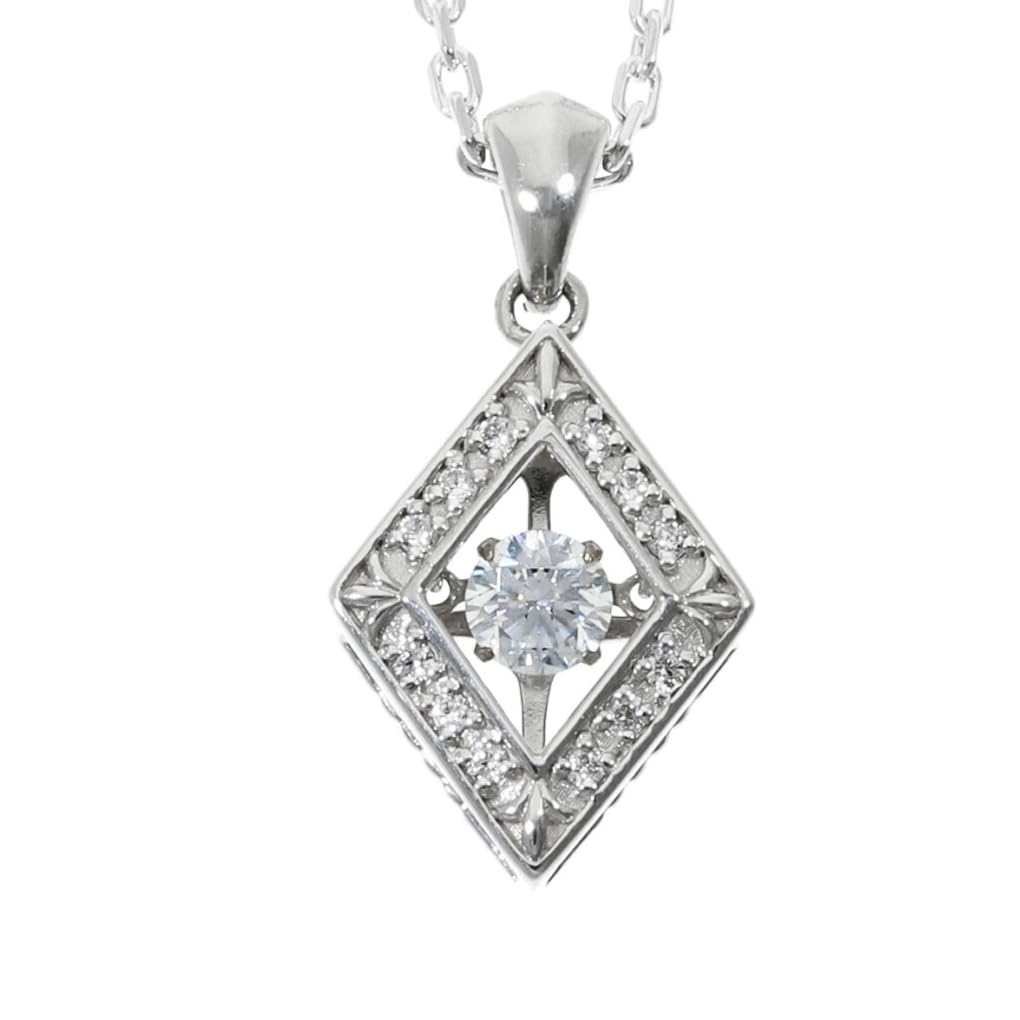 Special Edition Dancing Stone Necklace Pendant Silver 925 [Cross Emotion] Men's (with Chain)