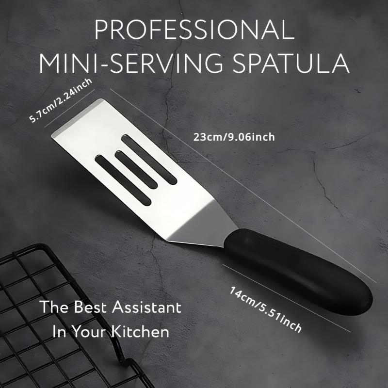 1PC Stainless Steel Spatula - Small Metal Turner for Brownie Cookie Lasagna Pie Cake Pancakes