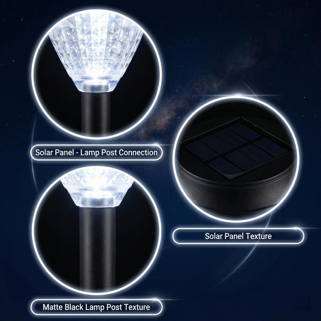 Solar-powered Outdoor Lights With Beautiful Designs, Suitable For Outdoor Patios, Gardens, Walkways, Driveways, Lawns, And Paths.