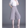 2022 Summer New Arrival Wide Leg Trouser Women Loose Chiffon Shorts Slim Lady Soft Elegant High Waist Thin Skirt Shorts Shorts