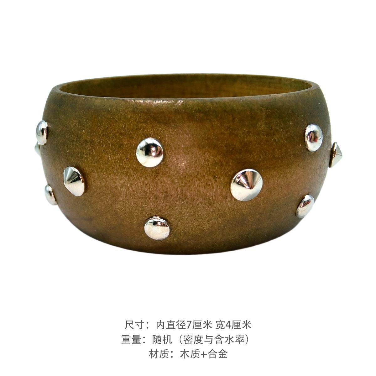 

Новый простой деревянный браслет-клепка в китайском стиле, модный темпераментный нишевый браслет, универсальная личность, высококлассная бижутерия