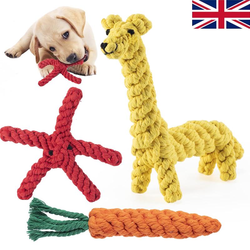 

Игрушки для прорезывания зубов у щенков, неразрушимые игрушки для собак, игрушка для собак в виде морковки и жирафа, жесткая веревочная игрушка для собак от скуки, для маленьких и средних собак 3PCS/Set