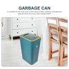 1pc Press Type Trash Can Narrow Plastic Garbage Bin For Bathroom Bedroom Office Kitchen Lightweight Waste Basket