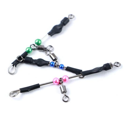 3Pcs Bearing Swivel Fishing Connector Set Mini Size Portable Simple Installation Outdoor Fishing Rotary Ring Connectors