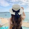 Paper Flat Top Big Brim Sunscreen Milliner Hat Beach Vacation Trendy Hat Gardener Hat Idyllic