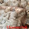 New Korean Princess Style Floral Ruffles Bedding Set Skin-Friendly Soft Duvet Cover Set Bed Sheet Or Bed Skirt Pillowcases