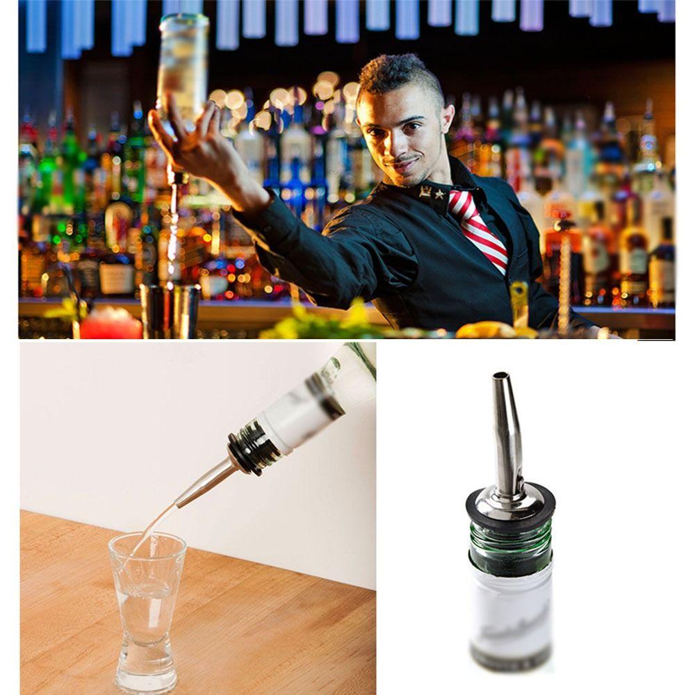 6/12Pcs Self-closing Liquor Pour Spouts Set Stainless Steel Bartender Bar Tools  Wine Accessories