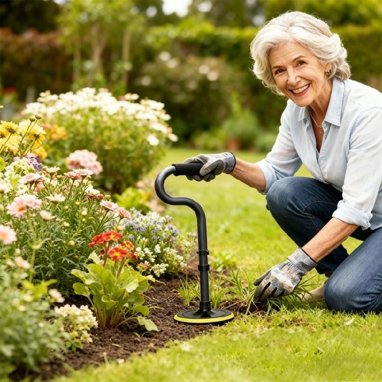 Ergonomic Stand Up Assist Device For Seniors 5 Height Selections Lightweight Aluminum Construction Wide Firm Base