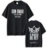 Rapper Don Omar The Last King Tour 2026 Druck T-Shirts Unisex Unisex Modehemden Kurzarm Lässig Baumwolle Lockere Oberteile Unisex