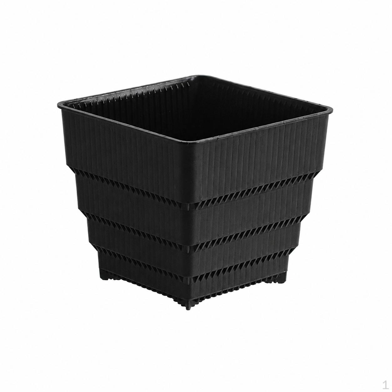 Small Square Plant Pots, 10cm Resin Flower Pots with Drainage, Breathable Outdoor Planters for Dry