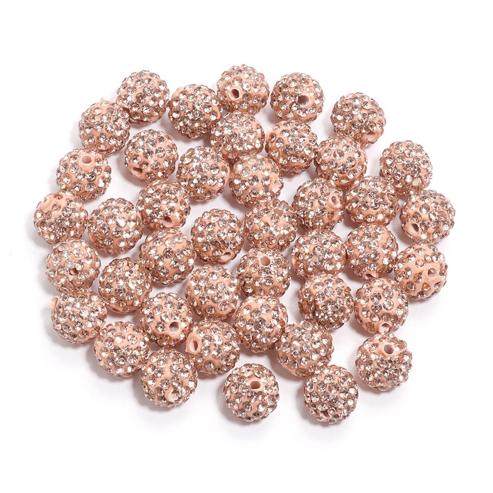 10pcs/bag Colorful Soft Pottery Clay Shamballa Beads Loose Beads For Jewelry Making DIY Necklace Bracelets Pendants Accessories