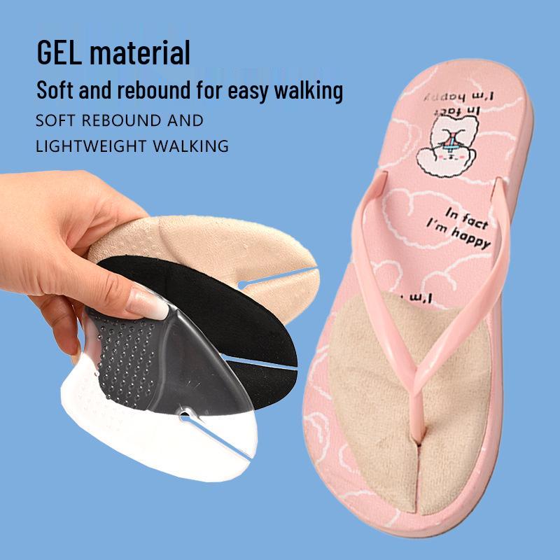 Women's Non-slip Invisible Forefoot Pad Flip-flops - Anti-pain Beach Outdoor Half Size