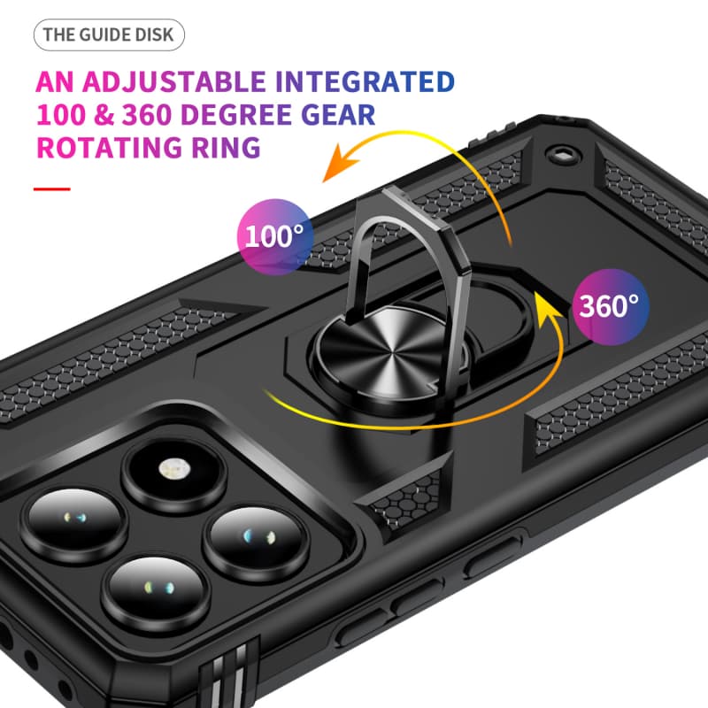 Pro Xiaomi 14T 5G Pouzdro Armor Nárazuvzdorné Magnetický Držák do Auta Prsten Pouzdra Pro Mi 14T 14 T Xiaomi14T Mi14T T14 5G Zadní Kryt