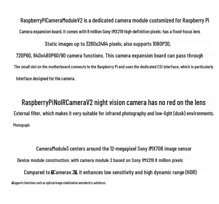 Raspberry Pi Camera V2.3 Wide NoIR HQ Module with M12 Lens