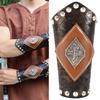 Middle Ages Wristband Perfect for Costume Parties Gatherings Cosplay Totems Studs Gauntlet Bracer Brown Wristband