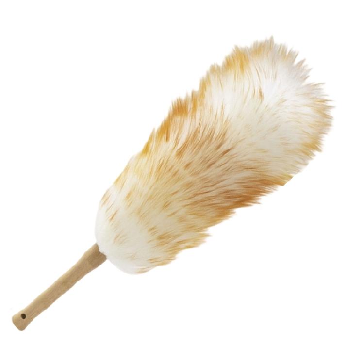 Wiederverwendbarer Reinigungsstaubwedel aus Wollfaser mit Bambusgriff für Haushalt, Büro, Fahrzeugpflege und Geräteentstaubung