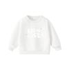 Children's Cartoon Print Velvet Lined Hoodie - Round Neck, Long Sleeve, Thickened Warm Base Layer