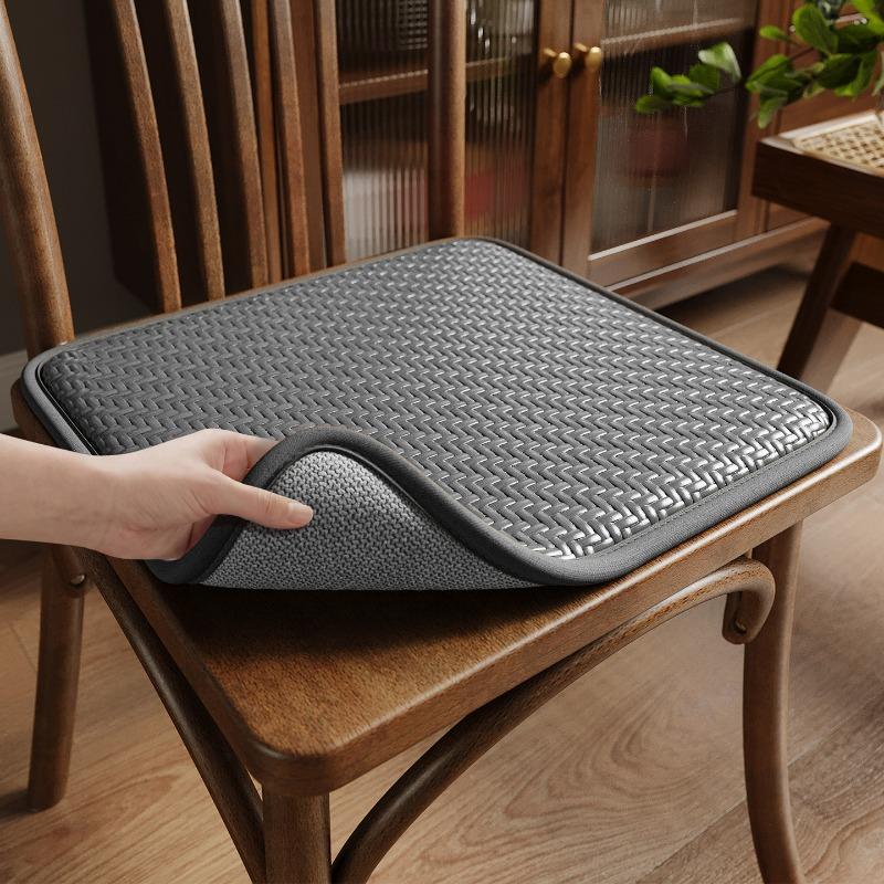 Double-sided Dining Chair Seat Cushion Mat Winter and Summer Chair Cushion Plus Strap Thick Sponge Tea Table Fart Cushion
