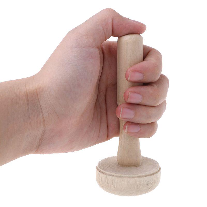 Trärulle Svamp Papperstryck Färg Gnuggning Användning Konst Hantverk Tryckverktyg