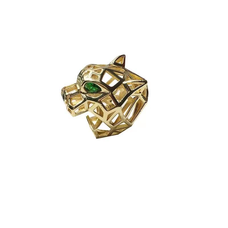 Luxuriöser vielseitiger Tigerkopf-Ring für Damen & Paare - Internet-Promi-Stil Size 6 beige