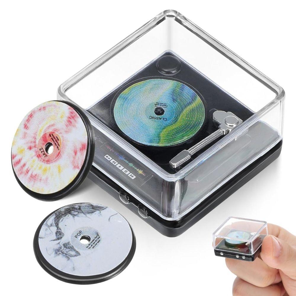 1:12 Miniature Record Player Lifelike Design Mini Disc Player Dollhouse Cd Player  Girls Toy