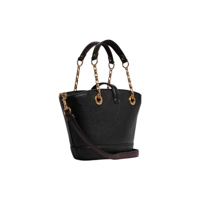 Coach Lane 19 Pebbled Leather Zipper Chain Detachable Bag Strap Dumpling Bag Shoulder Bag Crossbody Bag Small Women Black