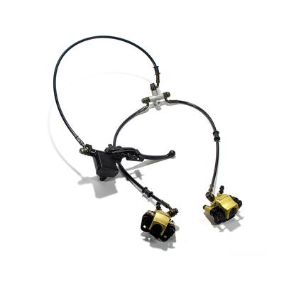Voorste Dubbele Hydraulische Schijfrem Hoofdcilinder Hydraulisch Remklauw Systeem Voor Doe-het-zelf 50cc-125cc ATV Buggy Karting
