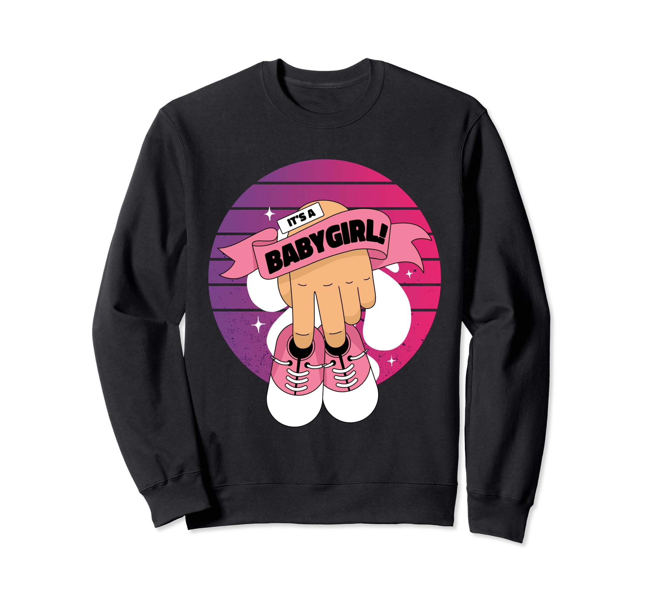 

A Girl Gender Reveal Baby Party Team Girl Baby Shoes and Sweatshirt It s чёрный