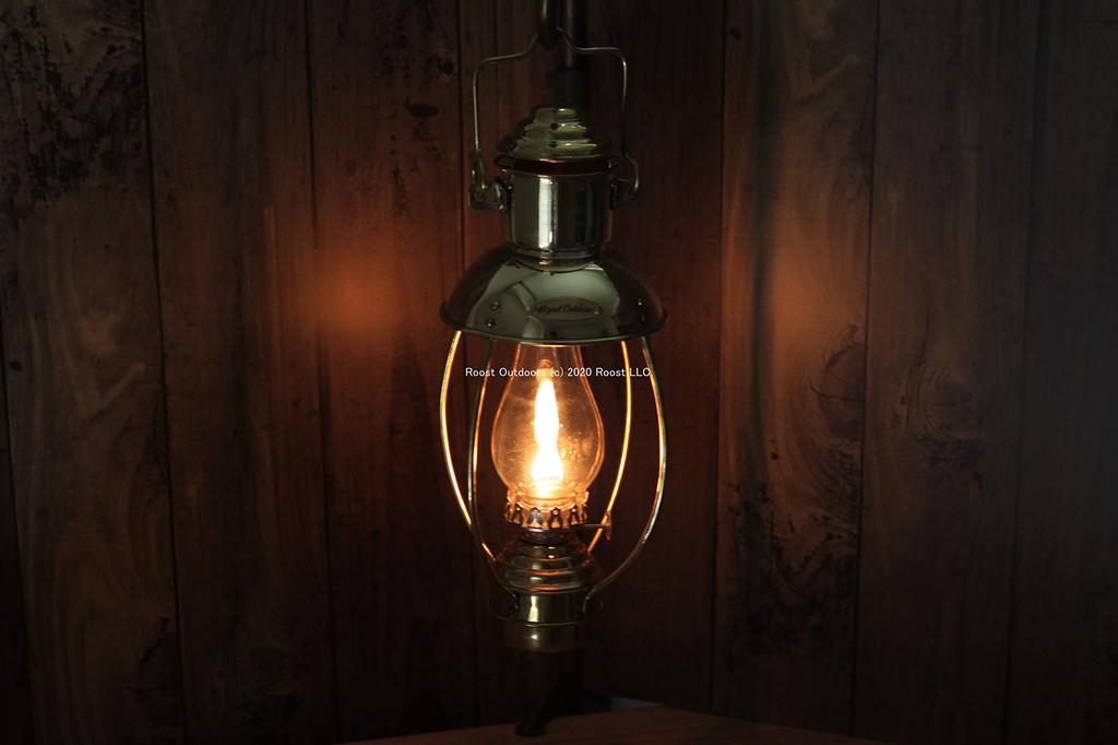 Roost Outdoors Brass Long Shape Trawler Oil Ship Lantern (Brass Trawler Oil Lantern, Long Shape, 30cm) - Nelson Lamp, Anchor Lamp, Kerosene Lantern, B