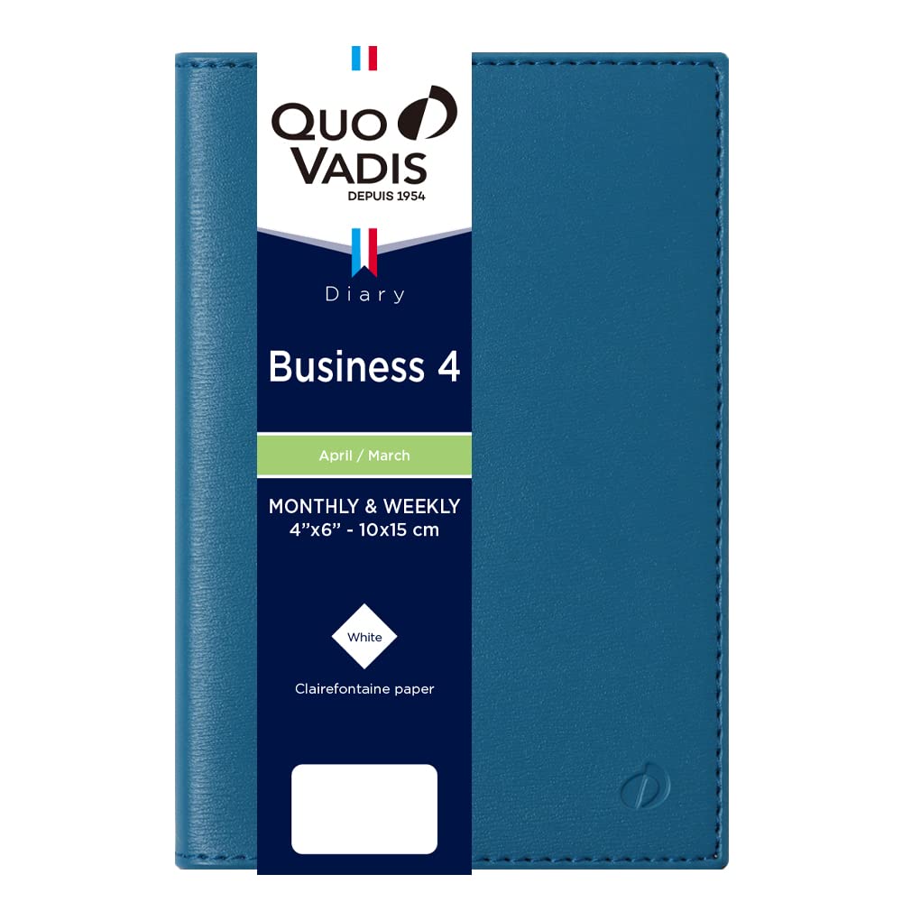 

QUOVADIS Diary Business 4 / Soho (Weekly Vertical, A6 Slim Size 10x15cm) steel blue qv66305sb стальной синий