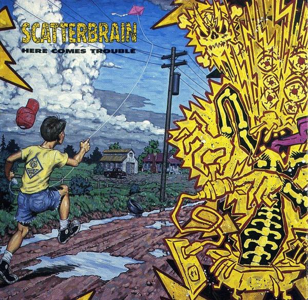 

CD SCATTERBRAIN - Here Comes Trouble 8856130122 In-Effect 1990 США Рок Б/У