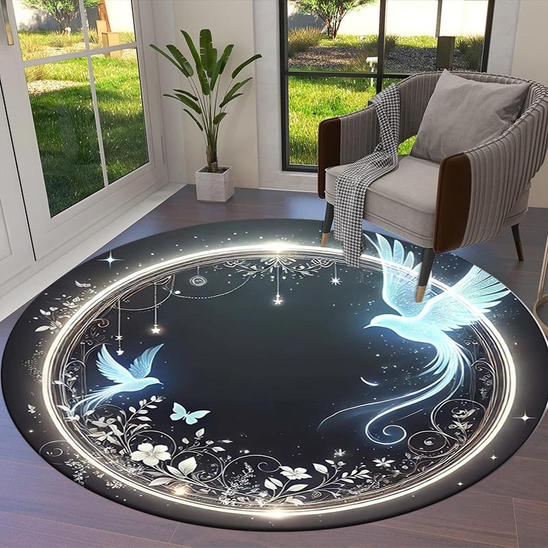 1pc Office Carpet Chair Mats Enchanted Celestial Birds Perfect for Decorating Office Chairs, Living Rooms, Or Bedrooms