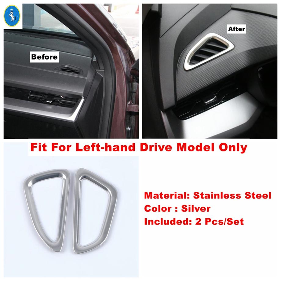 Edelstahl Silber Auto Handschuhfach Paillette / Hinterer Luftauslass / Türschalen Panel Zubehör Abdeckung Zierleiste für MG 5 MG5