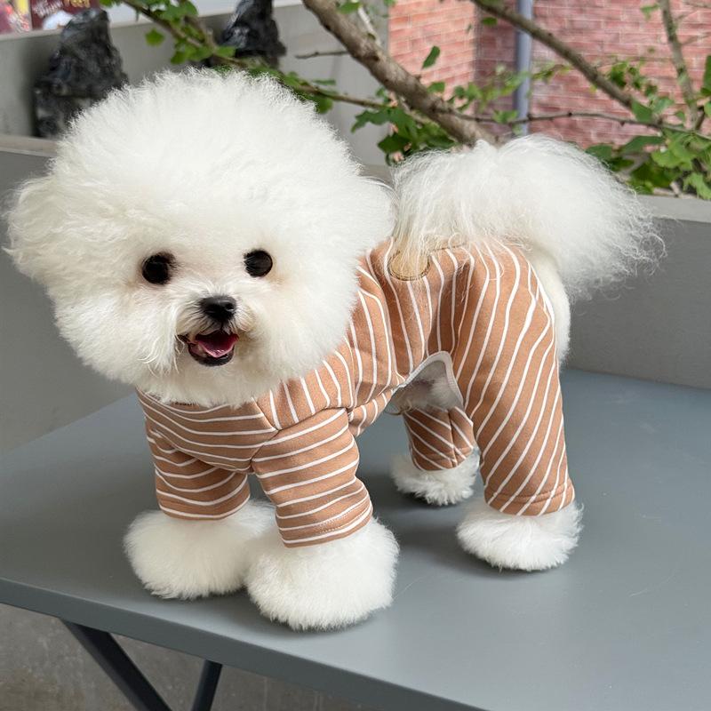Dog Four-legged Clothing Teddy Bichon Small Dog Pomeranian VIP Schnauzer Traction Pet Clothing Autumn And Winter Clothing