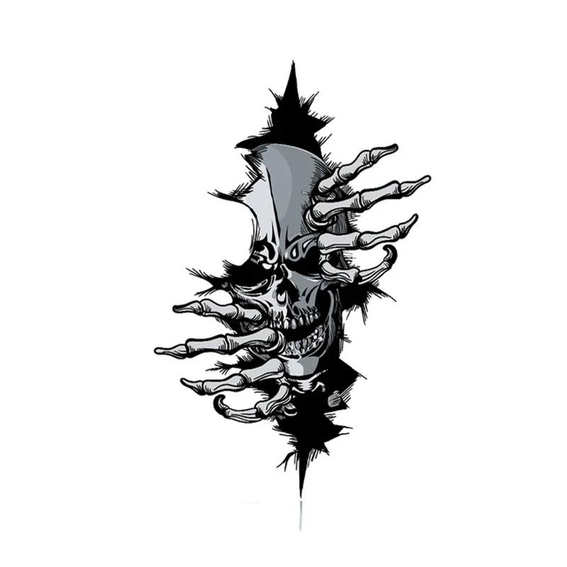 Car Sticker Horror Characters Skull Force Open From Cracked Series Car Styling Automobile Window Body Halloween Decal Decoration